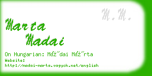 marta madai business card